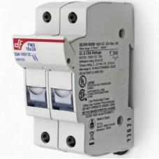 Ασφαλειοθήκη Κυλινδρικής Ασφάλειας 10x38mm 2P 32A 1000V DC DF Electric 88-913220